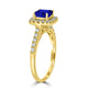 1.65ct SQ. Cushion Tanzanite Ring with 0.36 cttw Diamond