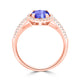 1.15ct Round Tanzanite Ring with 0.25 cttw Diamond