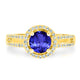 1.15ct Round Tanzanite Ring with 0.25 cttw Diamond