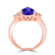 2.9ct Pear Tanzanite Ring with 0.34 cttw Diamond