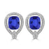 3.5ct Cushion Tanzanite Earring with 0.31 cttw Diamond