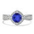 1.05ct Cushion Tanzanite Ring with 0.42 cttw Diamond