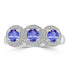 0.78ct Round Tanzanite Ring with 0.18 cttw Diamond