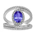 1.2ct Oval Tanzanite Ring with 0.52 cttw Diamond