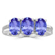 2.28ct Oval Tanzanite Ring with 0.09 cttw Diamond