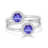 1.12ct Round Tanzanite Ring with 0.19 cttw Diamond