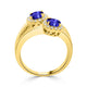 0.56ct Round Tanzanite Ring with 0.19 cttw Diamond