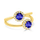 0.56ct Round Tanzanite Ring with 0.19 cttw Diamond