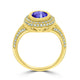 1ct Oval Tanzanite Ring with 0.4 cttw Diamond