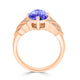 2.85ct Oval Tanzanite Ring with 0.29 cttw Diamond