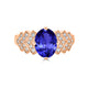 2.85ct Oval Tanzanite Ring with 0.29 cttw Diamond