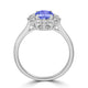 1ct Oval Tanzanite Ring with 0.38 cttw Diamond