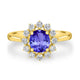 1ct Oval Tanzanite Ring with 0.38 cttw Diamond