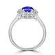 1ct Oval Tanzanite Ring with 0.38 cttw Diamond