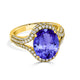 4.9ct Oval Tanzanite Ring with 0.75 cttw Diamond