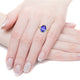 4.9ct Oval Tanzanite Ring with 0.75 cttw Diamond