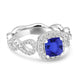 1.05ct SQ. Cushion Tanzanite Ring with 0.71 cttw Diamond