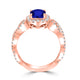 1.05ct SQ. Cushion Tanzanite Ring with 0.71 cttw Diamond