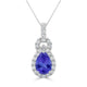 2.05ct Pear Tanzanite Pendant with 0.55 cttw Diamond