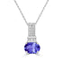 0.6ct Oval Tanzanite Pendant with 0.06 cttw Diamond