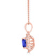 1.05ct Cushion Tanzanite Pendant with 0.31 cttw Diamond