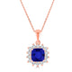 1.05ct Cushion Tanzanite Pendant with 0.31 cttw Diamond