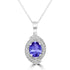 1.8ct Oval Tanzanite Pendant with 0.43 cttw Diamond