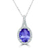 2.15ct Oval Tanzanite Pendant with 0.2 cttw Diamond
