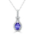 0.6ct Oval Tanzanite Pendant with 0.2 cttw Diamond