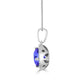 1.65ct Cushion Tanzanite Pendant with 0.19 cttw Diamond