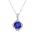 1.65ct Cushion Tanzanite Pendant with 0.19 cttw Diamond