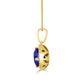 1.65ct Cushion Tanzanite Pendant with 0.19 cttw Diamond