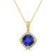 1.65ct Cushion Tanzanite Pendant with 0.19 cttw Diamond