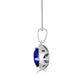 1.65ct Cushion Tanzanite Pendant with 0.19 cttw Diamond