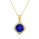 1.65ct Cushion Tanzanite Pendant with 0.19 cttw Diamond