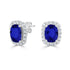 2.6ct Cushion Tanzanite Earring with 0.44 cttw Diamond