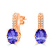 3.6ct Oval Tanzanite Earring with 0.18 cttw Diamond