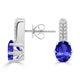 3.6ct Oval Tanzanite Earring with 0.18 cttw Diamond