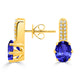 3.6ct Oval Tanzanite Earring with 0.18 cttw Diamond