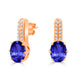 3.6ct Oval Tanzanite Earring with 0.18 cttw Diamond