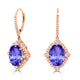 12.5ct Oval Tanzanite Halo Earring with 1.01 cttw Diamond