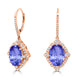 12.5ct Oval Tanzanite Halo Earring with 1.01 cttw Diamond