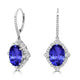 12.5ct Oval Tanzanite Halo Earring with 1.01 cttw Diamond