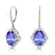 12.5ct Oval Tanzanite Halo Earring with 1.01 cttw Diamond