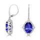 12.5ct Oval Tanzanite Halo Earring with 1.01 cttw Diamond