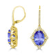 12.5ct Oval Tanzanite Halo Earring with 1.01 cttw Diamond