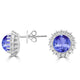 4.4ct Round Tanzanite Earring with 0.46 cttw Diamond