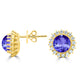 4.4ct Round Tanzanite Earring with 0.46 cttw Diamond