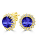 4.4ct Round Tanzanite Earring with 0.46 cttw Diamond