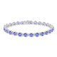 7.28ct Round Tanzanite Bracelet with 0.45 cttw Diamond